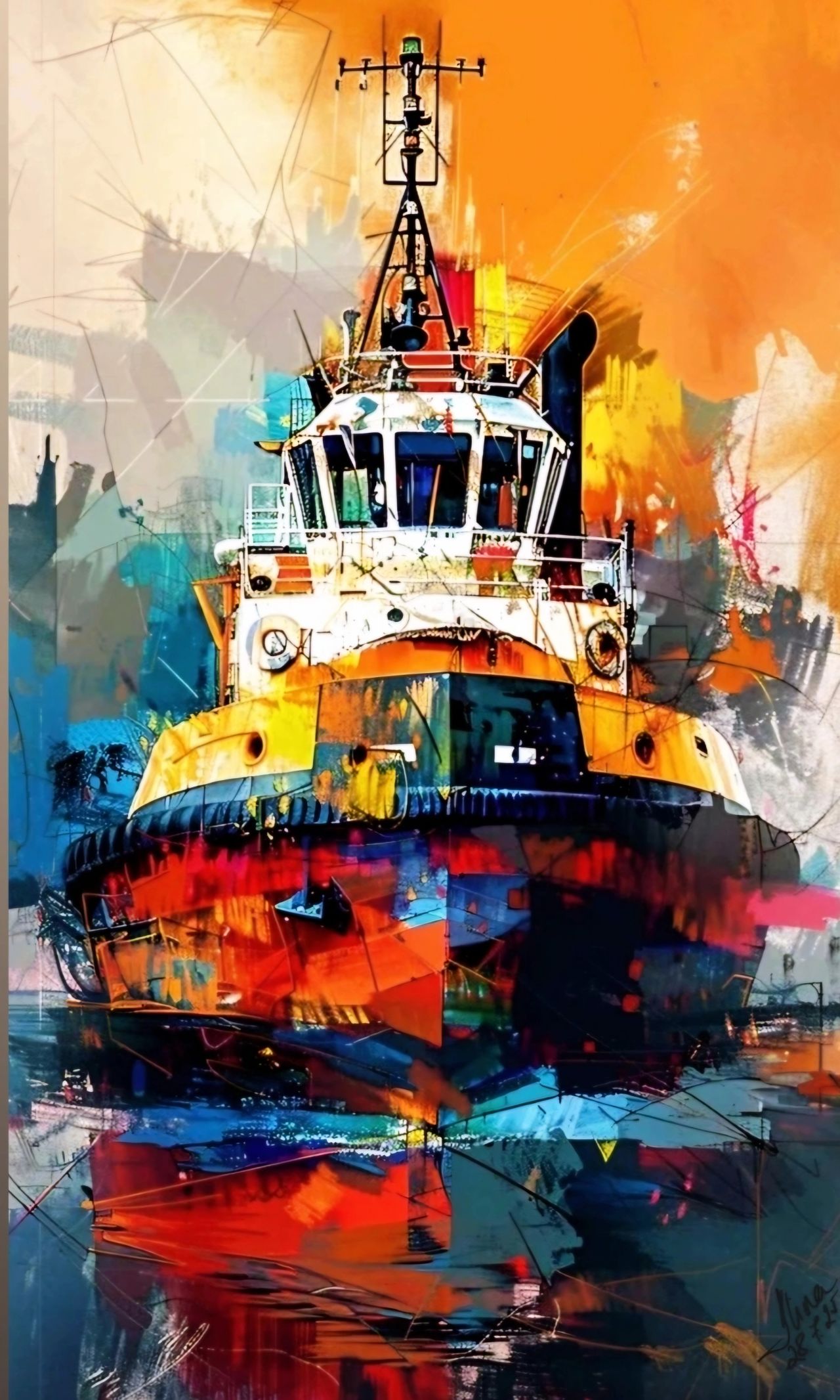 ArteDiAlina.com painting: Fishing Day